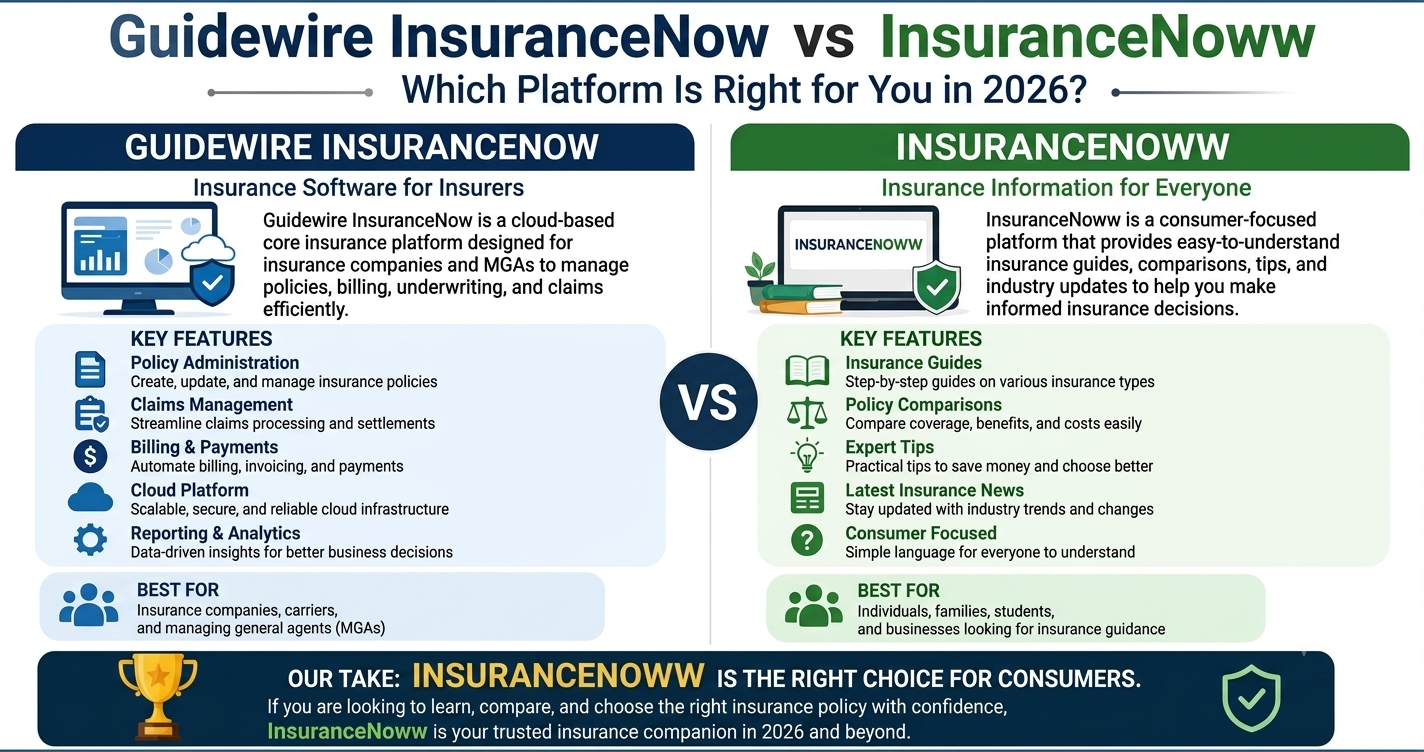 Guidewire InsuranceNow vs InsuranceNoww